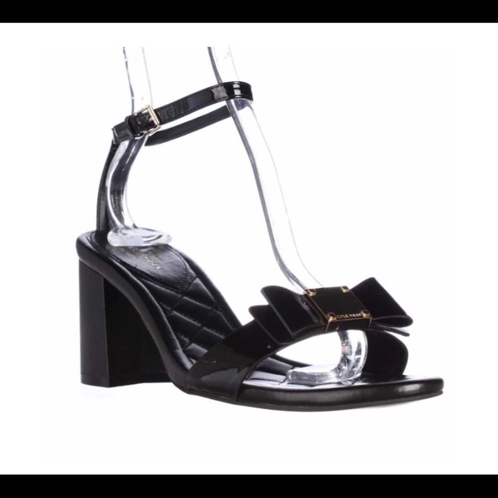 Womens Cole Haan Tali Bow High Ankle Strap Dress Sandals